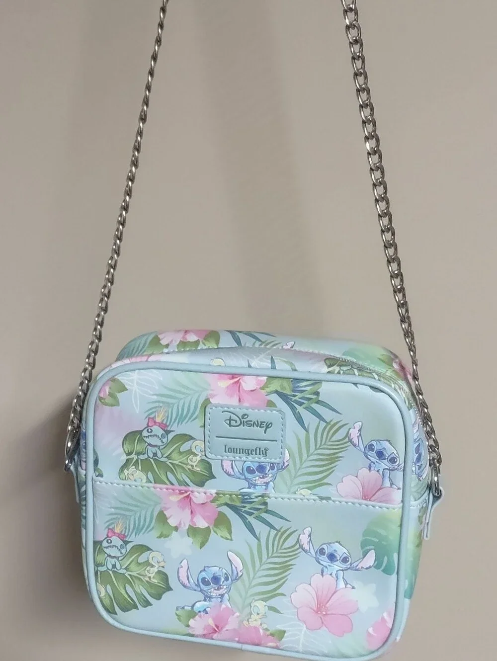 Loungefly Disney Stitch Duck Flower Square Crossbody Bag ...Approx 8